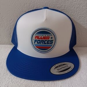 Allied Forces Blue and White Snapback Hat